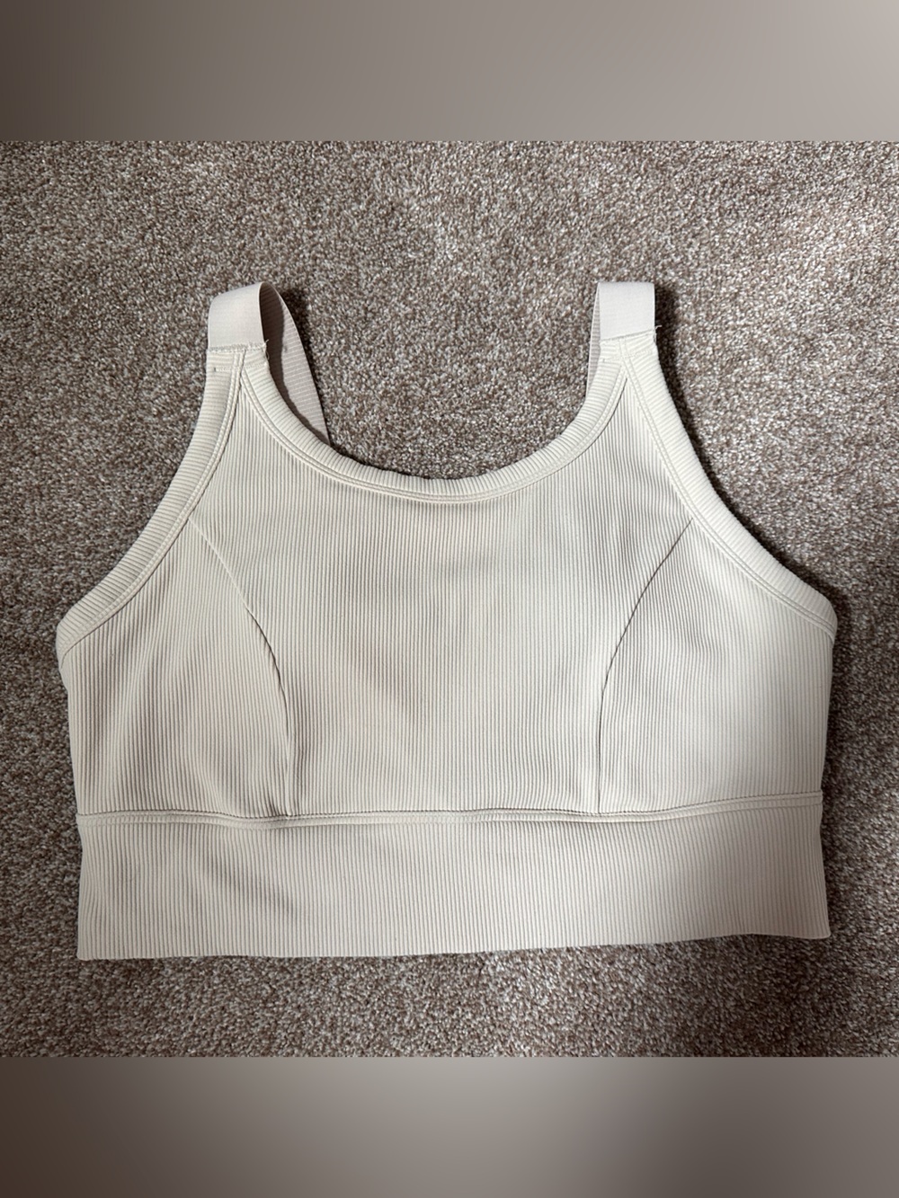 Women’s Cream Ribbed Active Shorts